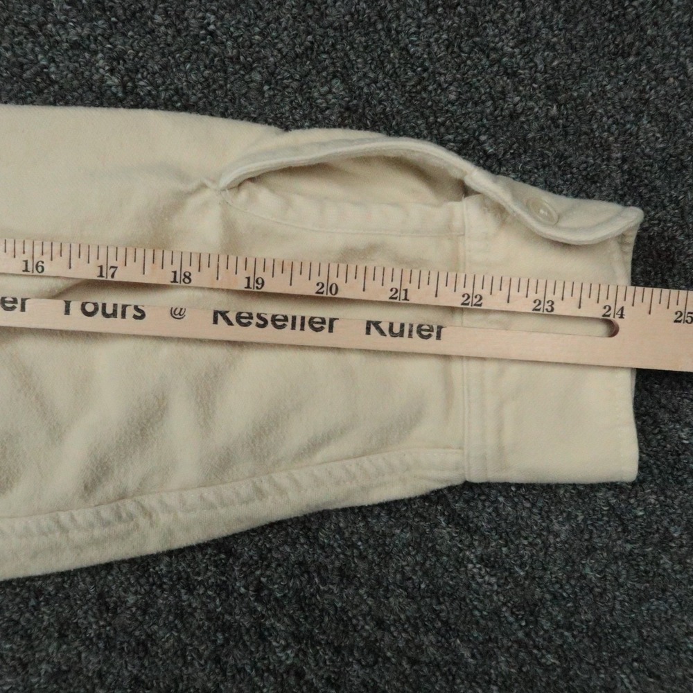 Buck Mason Shirt Mens Extra Large Beige Long Sleeve Flannel Two Pocket XL - Picture 9 of 10